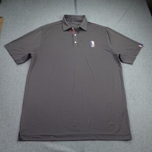 U Suck At Golf Polo Shirt Mens XL Gray Performance Short Sleeve USAG Logo Active